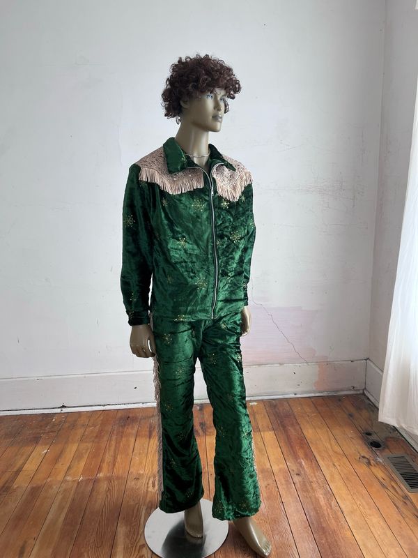 Men’s Suit Set velvet Sequin Western L By A Herman USA