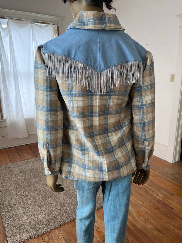 Mens Western Wool Jacket L By A Herman USA