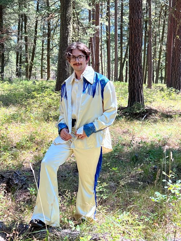 Mens Satin Western Suit L By Anna Herman