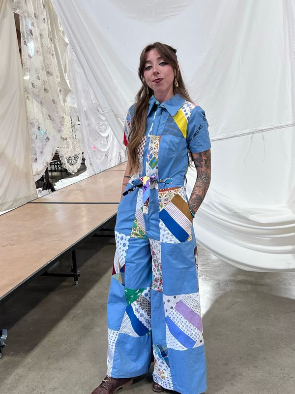 Womens Patchwork Quilt Jumpsuit S Hermans Eco
