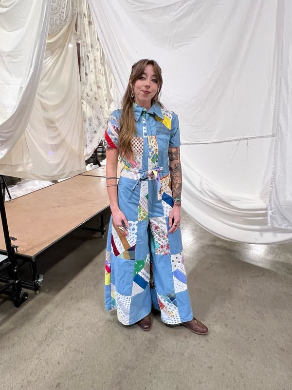 Womens Patchwork Quilt Jumpsuit S Hermans Eco