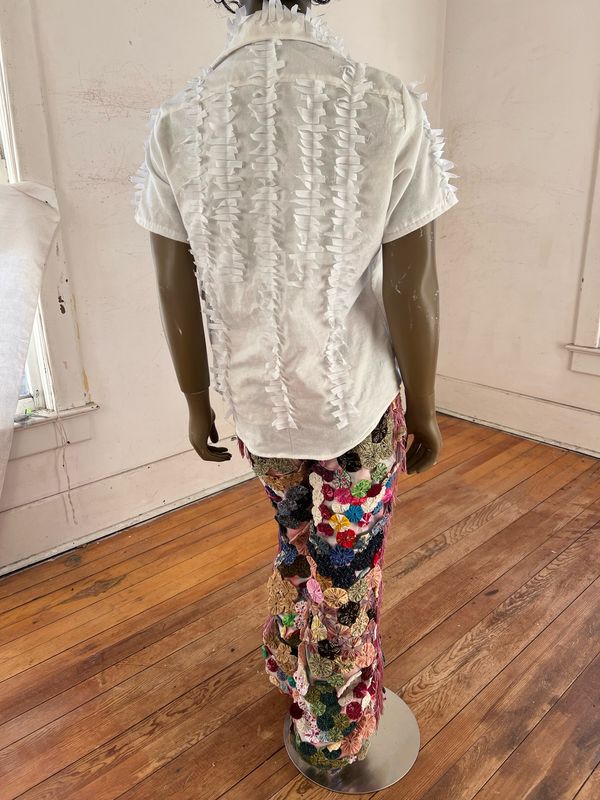 Matching Set Donut Slouche pants White Tab Shirt By A Herman USA