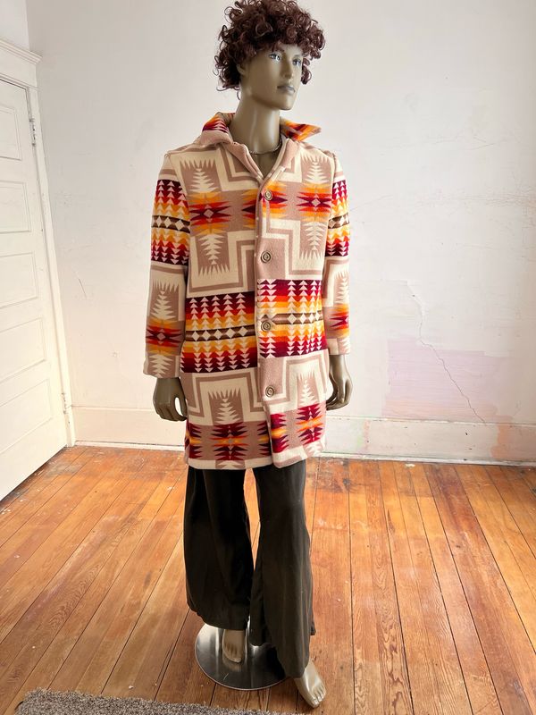 Mens Coat Made From A Pendleton blanket L By A Herman