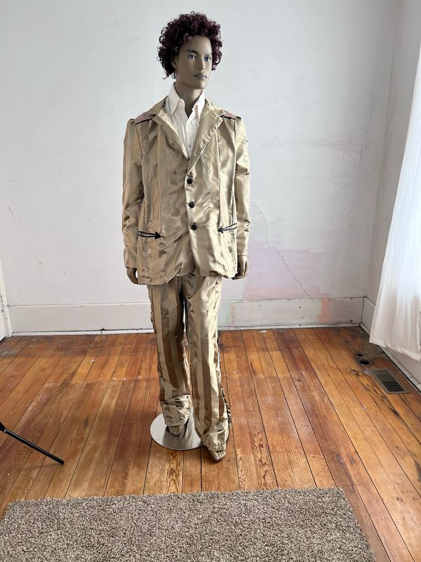 Men’s Silk Western Suit 44 36 X32 Anna Herman USA
