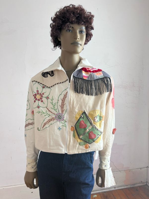 Men’s Western Embroidered Jacket Med By Hermans Eco