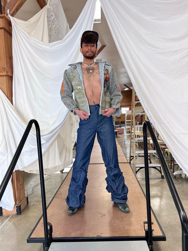 Mens Slouche Bell Bottom Jeans 34” By Hermans