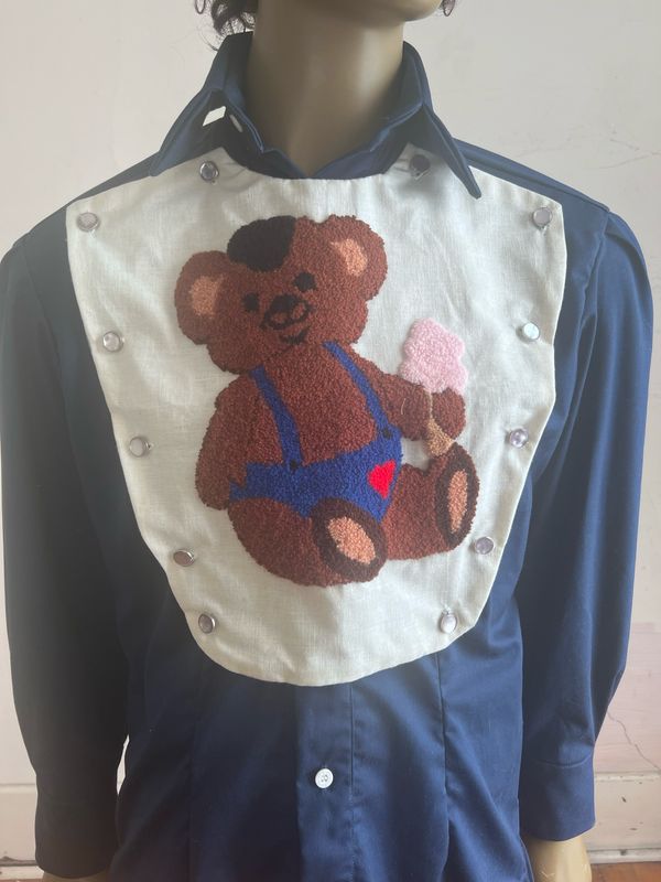 Teddy Bear Bib western Shirt L