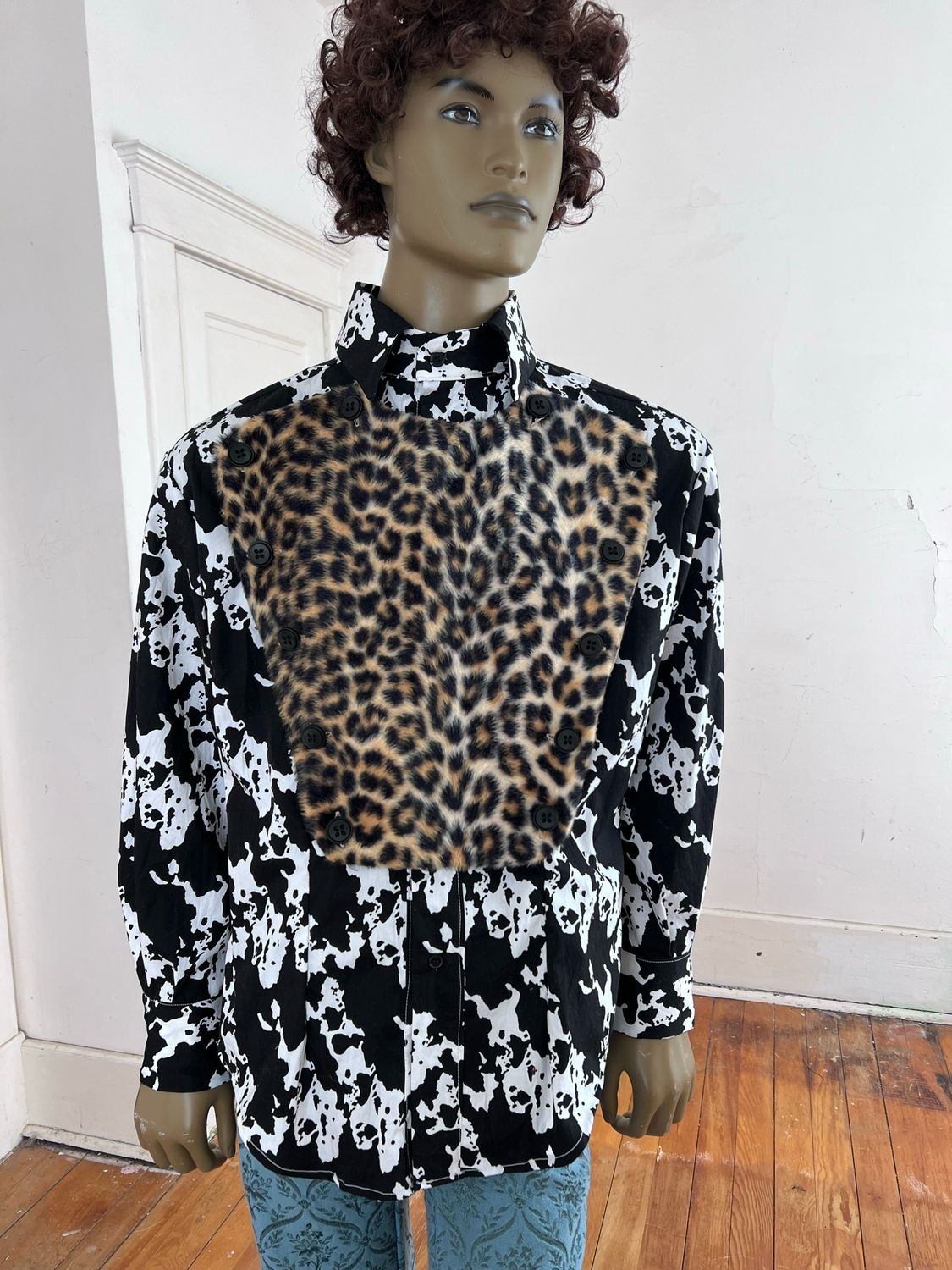 Western Shirt XL  Bib Cat Cow By A Herman USA