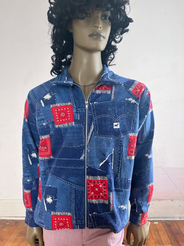 Rare Denim Mens Jacket L By A Herman USA