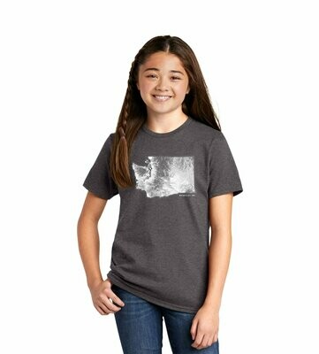Wenatchi, WA. State Map Kids T-Shirt