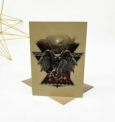 Owl Sisters Greeting Card: 5 Owl Sisters Greeting Card: 5" x 7"