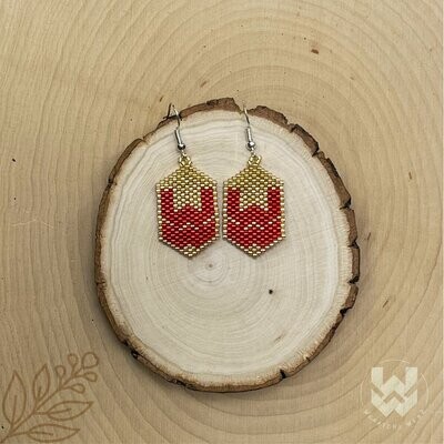 Beaded Earrings - Wenatchi Wear logo - E125