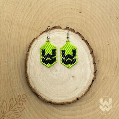 Beaded Earrings - Wenatchi Wear logo - E124