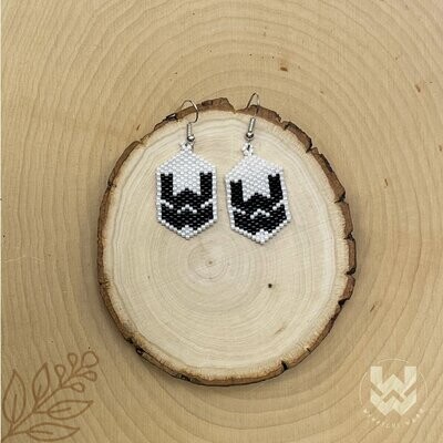 Beaded Earrings - Wenatchi Wear logo - E115