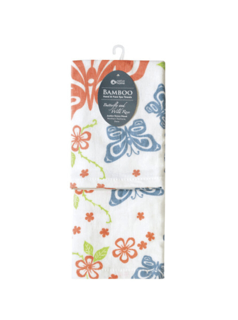 Bamboo Hand & Face Spa Towels - Butterfly and Wild Rose