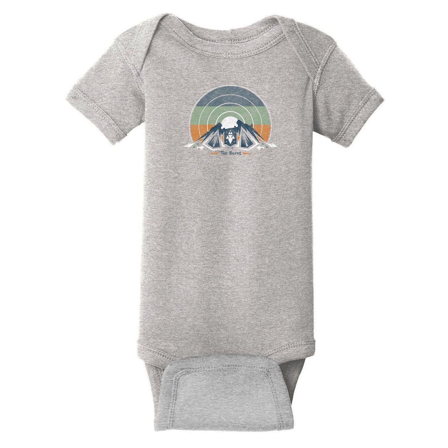 Two Bears Baby Onesie - Grey