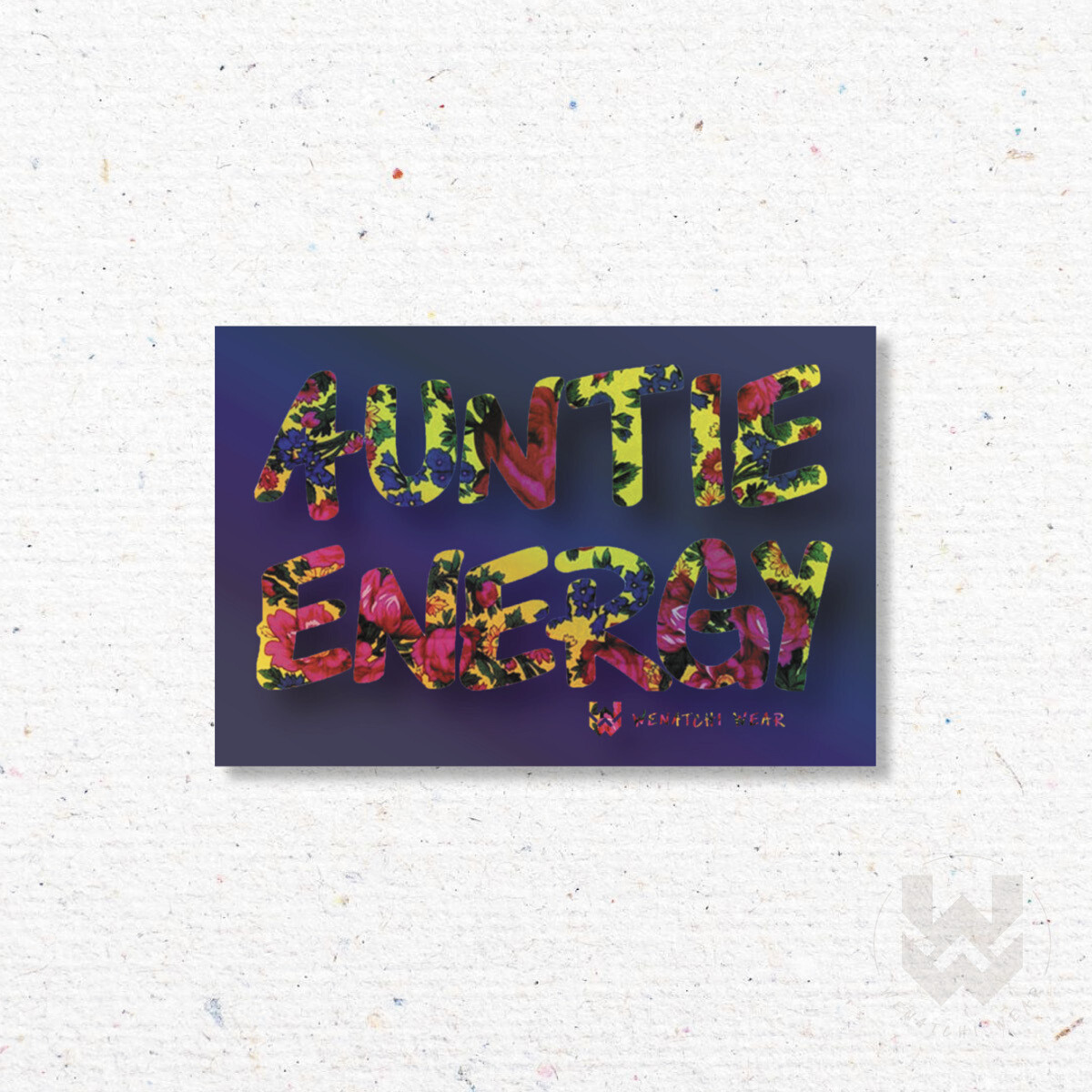 Auntie Energy holographic sticker