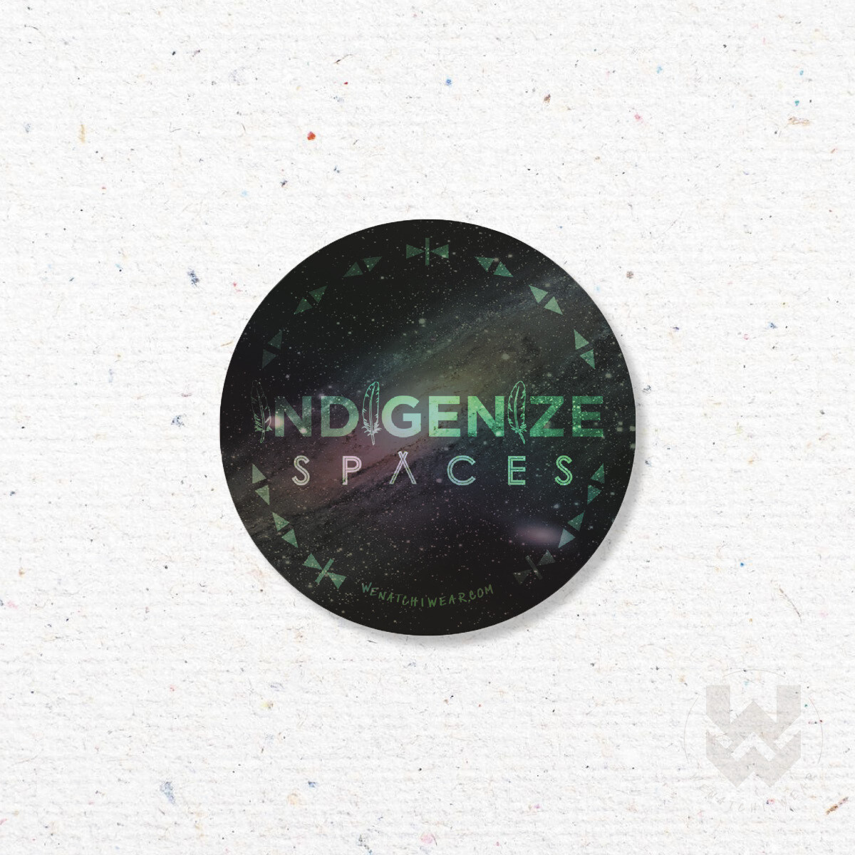 Indigenize Spaces Holographic Circle Sticker