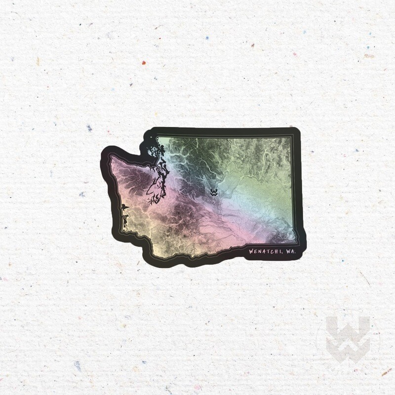 Wenatchi, WA. State Holographic Sticker