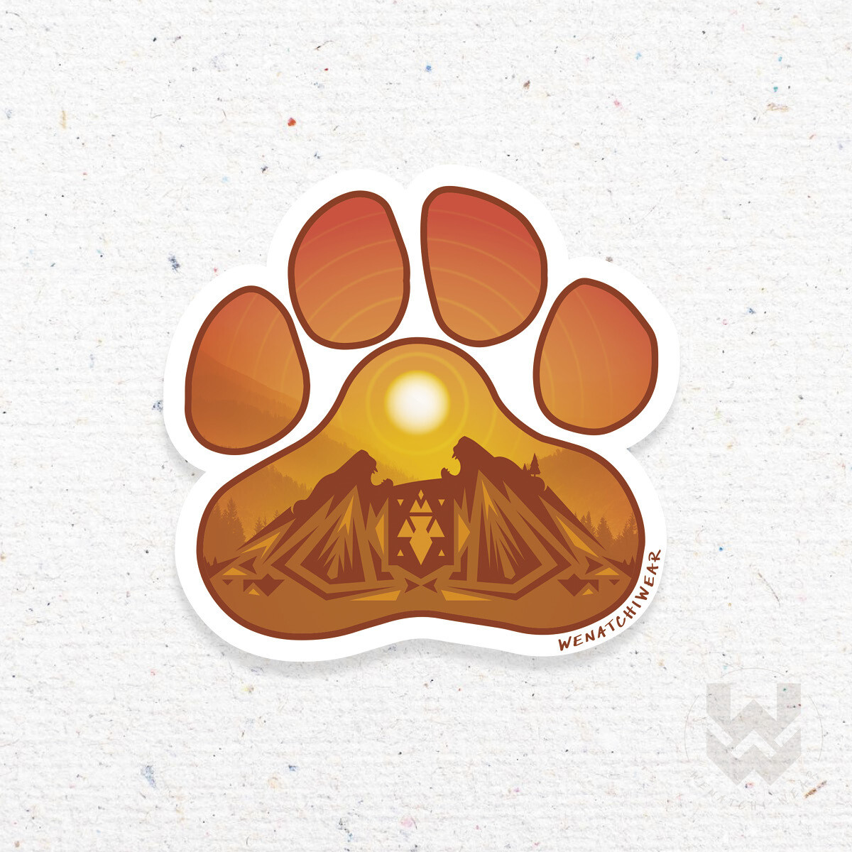 Two Bears Paw Sticker