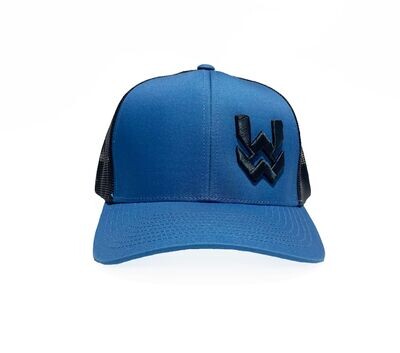 Wenatchi Wear Embroidered Blue/Charcoal Trucker Hat