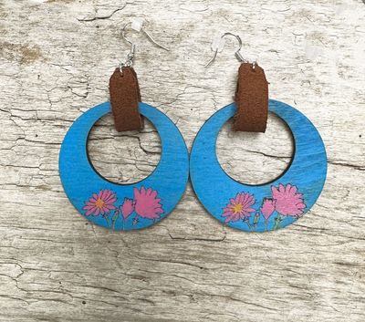 Bitterroot earrings - Blue
