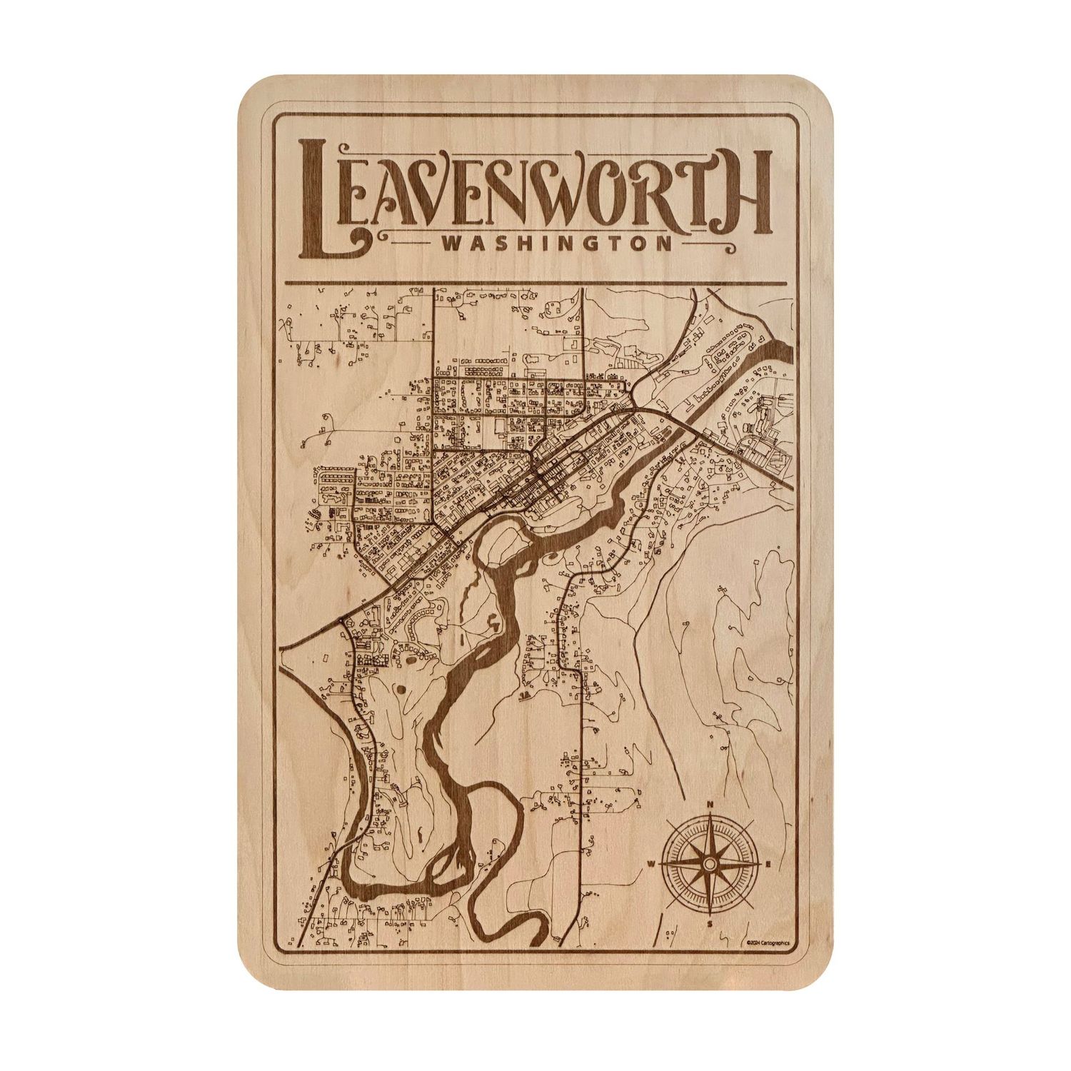 Leavenworth Map - Flat