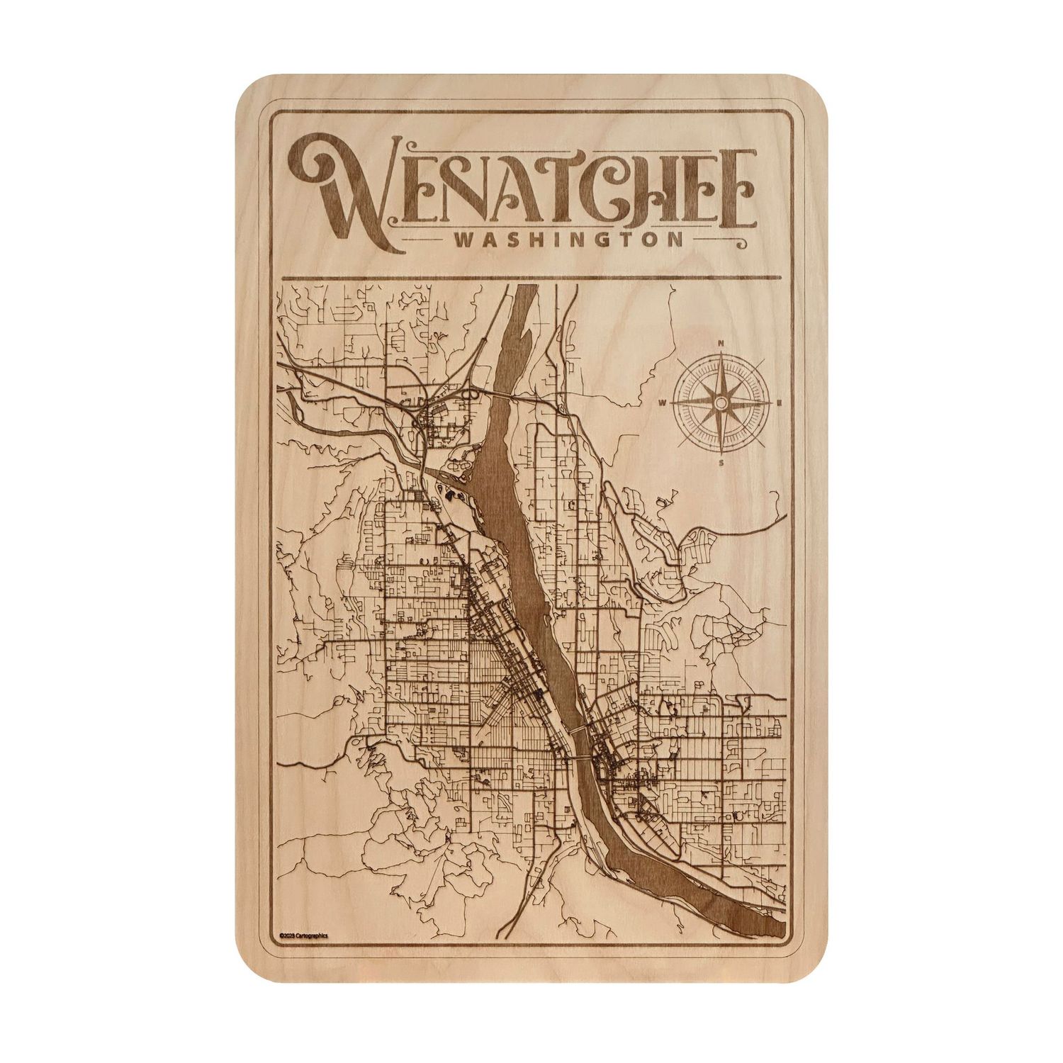 Wenatchee Map - Flat