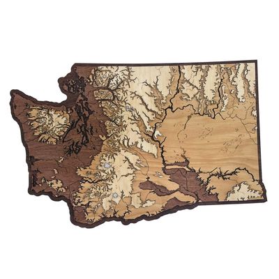 WA State Topographic Map - Layered