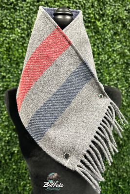 Wool/fleece cowl - blue fleece