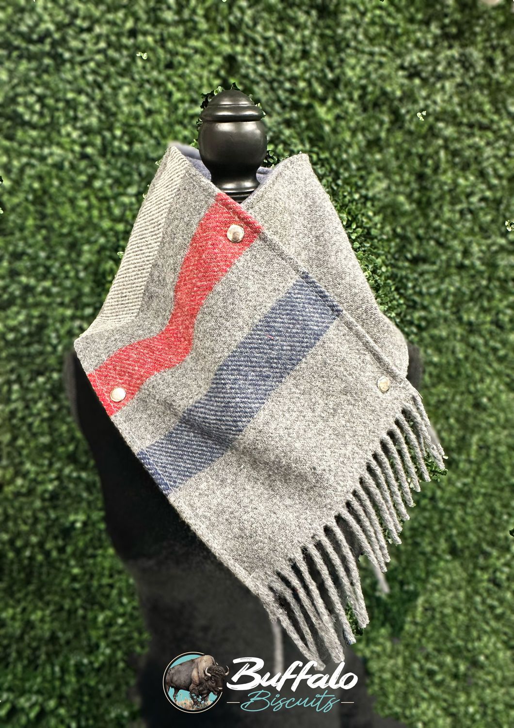 Wool/fleece cowl - blue fleece