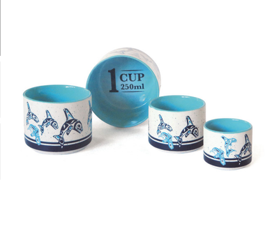 Ceramic Measuring Cups - Orca Family