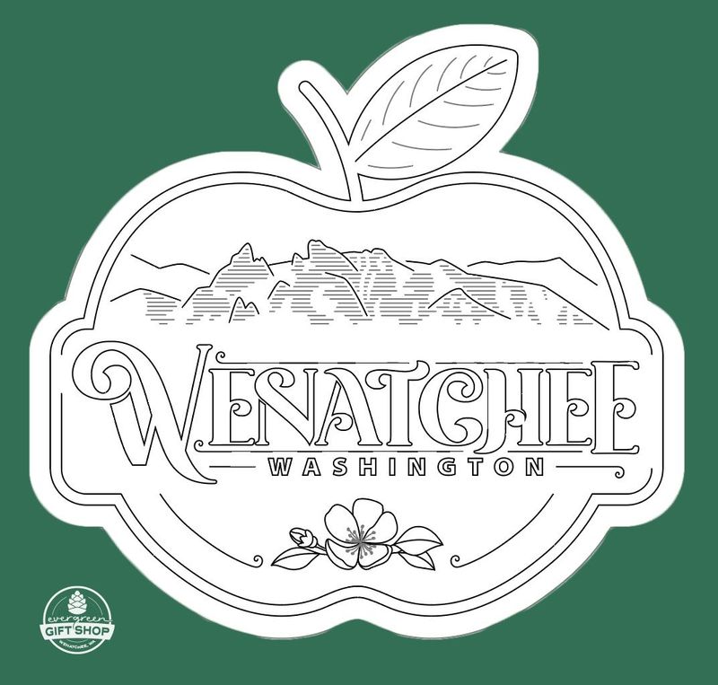 Wenatchee, WA. Apple shaped wood puzzle - paint your own