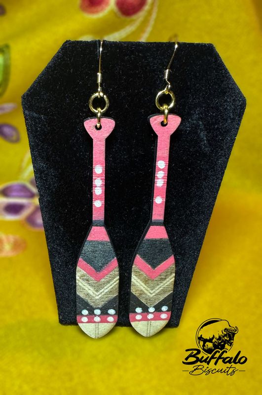 Paddle Earrings - Piikani Paddle Earrings - Piikani