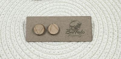 Small round geometric stud earrings