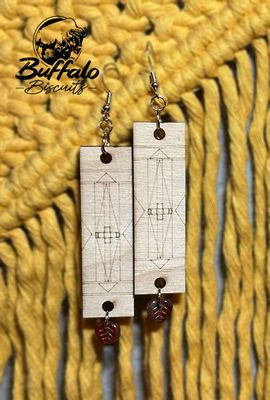 Prairie - red glass leaf