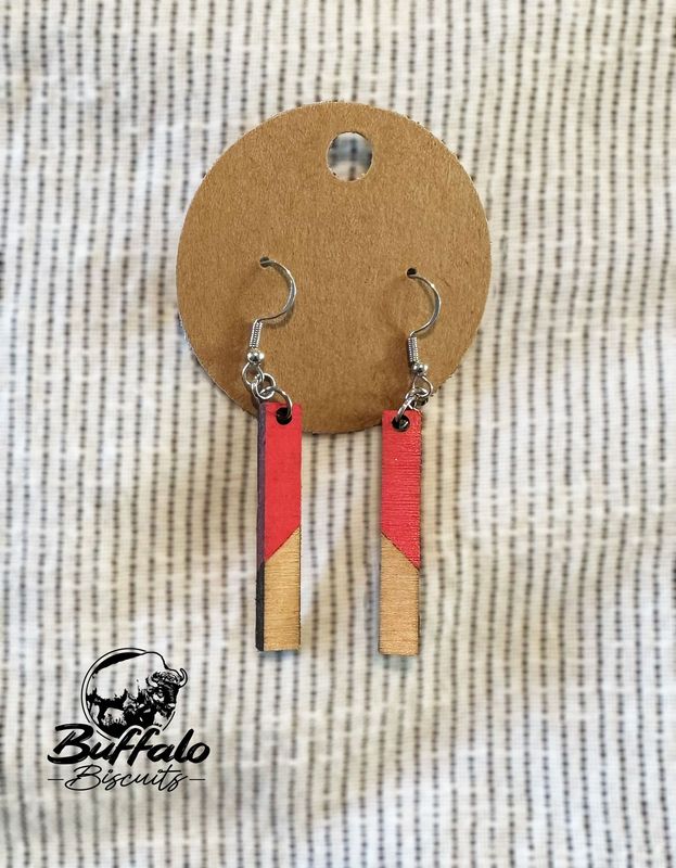 Dangle earrings - Red Dangle earrings - Red