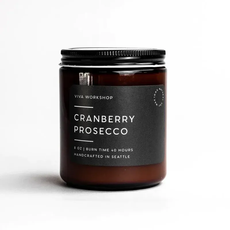 Viva Workshop Soy Candles - 8 oz. Cranberry Prosecco