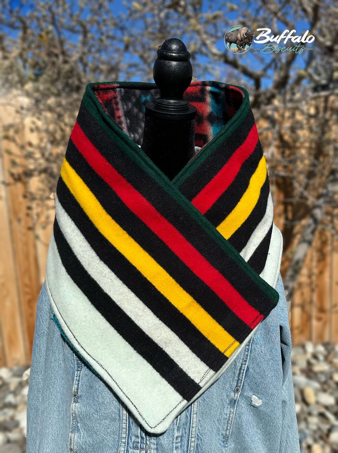 Wool/fleece cowl -stripes Wool/fleece cowl -stripes