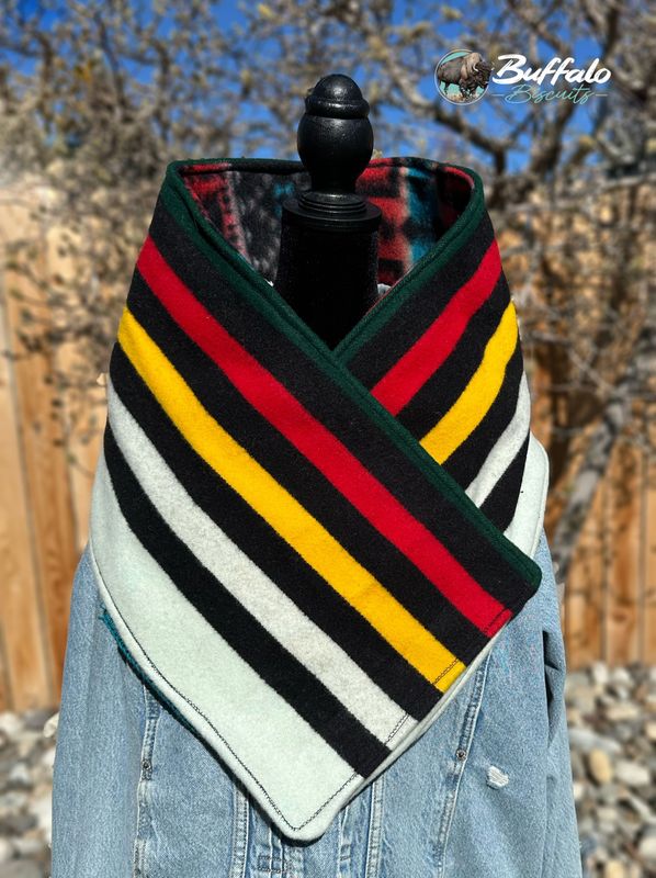 Wool/fleece cowl -stripes Wool/fleece cowl -stripes