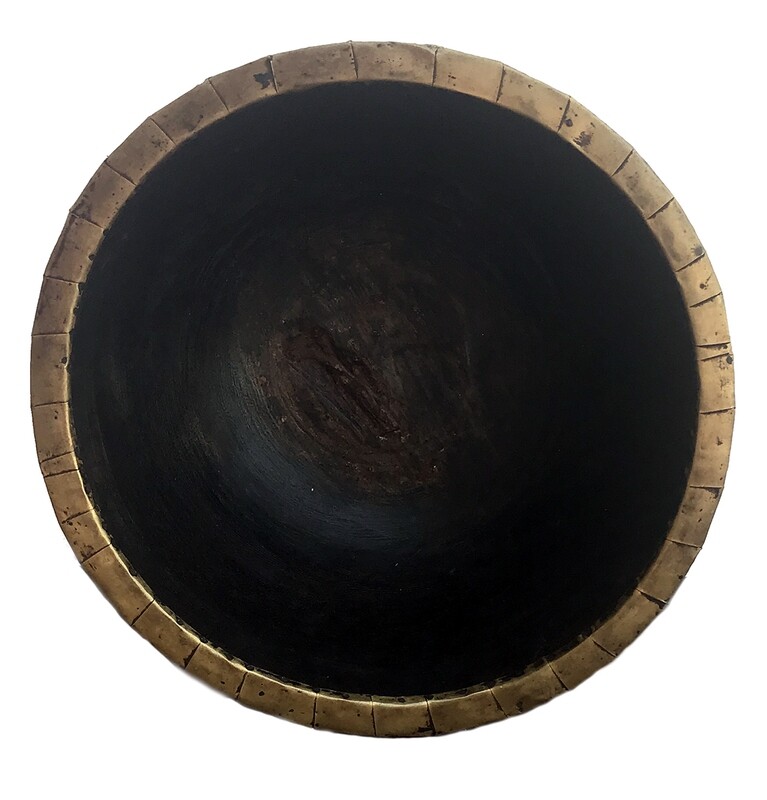 Bowl with Brass Decorations - Large