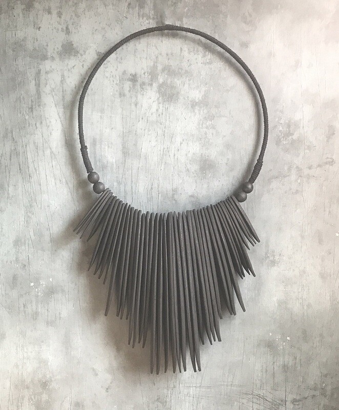 Wood Necklace Wall Decor - Black