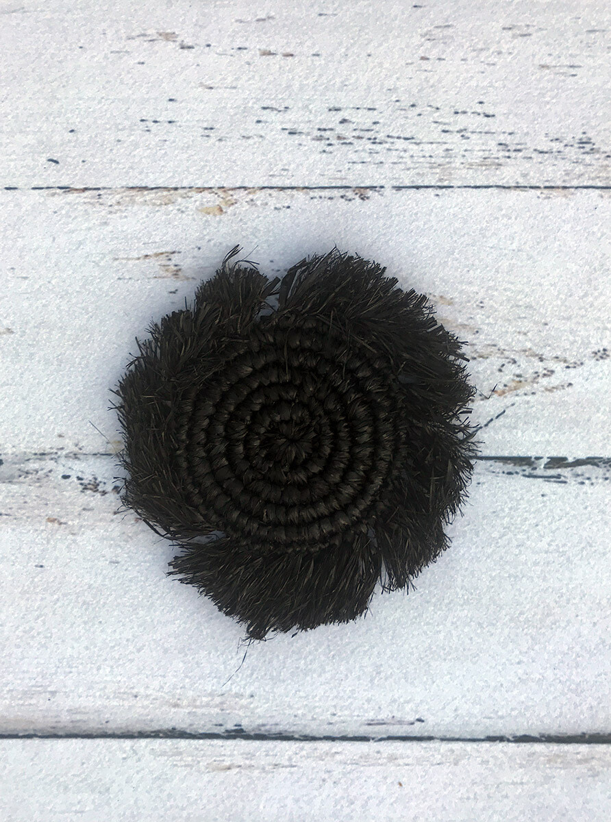 Black Fringed Sea Grass Coasters