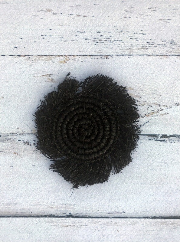 Black Fringed Sea Grass Coasters