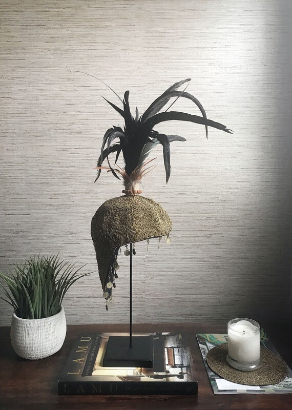 Gold Beaded Balinese Hat from Indonesia