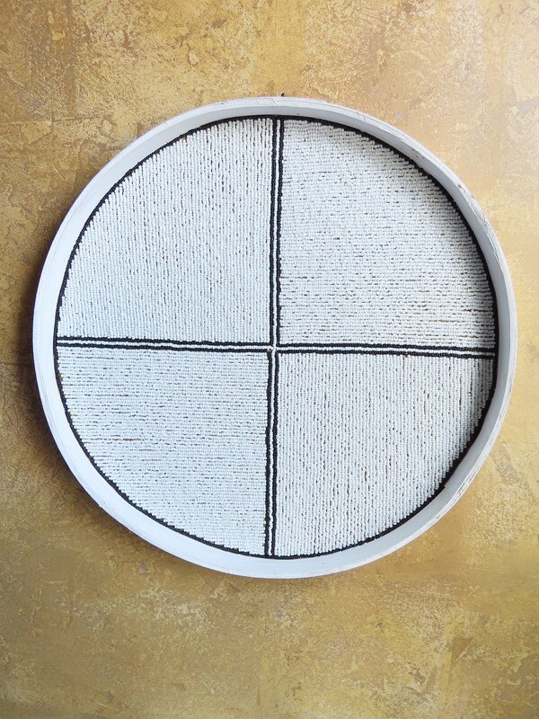 White &amp; Black Beaded Wall Decor - Extra Small