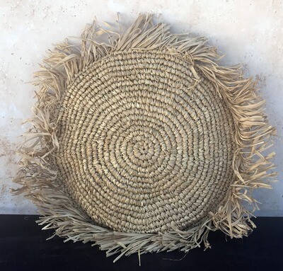 Sea Grass Pillow Cover - Natural Round