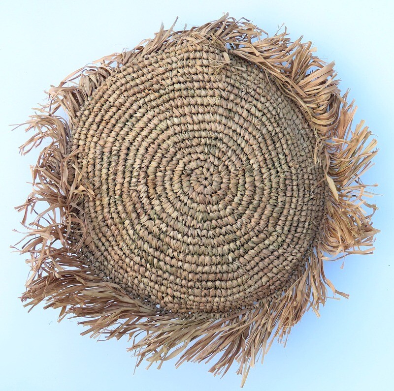 Sea Grass Pillow Cover - Natural Round