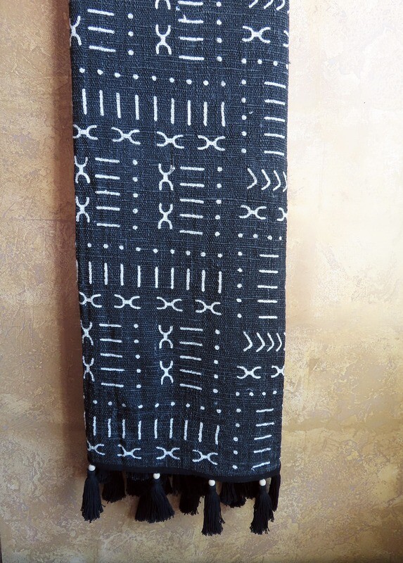 Beaded Throw Blanket - African Tribal Print 2