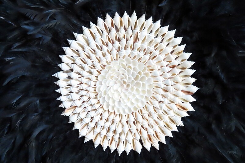 Large Black Sea Shell Center Wall Art 1